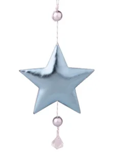 Украшение подвесное Блестящая голубая звездочка 10,5x1,5x28см арт.86364 *1