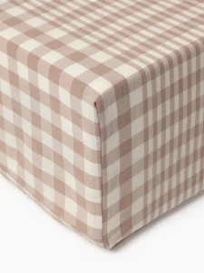 Простыня на резинке Этель Beige cage 200×200+30 100% жатый хлопок 140 г/м2 10886802