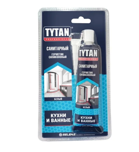 Герметик силиконовый cанитарный Professional прозрачный 85мл 17649 (Tytan)  60 (-30)