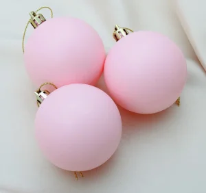 Набор шаров пластик d-5,5 см, 3 шт "Матовый" розовый 4298866