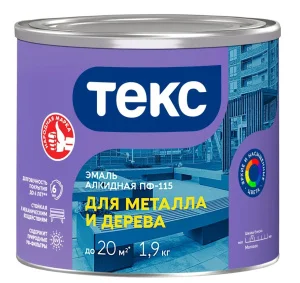 Эмаль ПФ-115 Текс для металла и дерева/ОПТИМУМ зеленая глянцевая 1,9кг