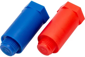Комплект заглушек монтажный пластик красный/синий 1/2
