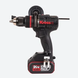Дрель-шуруповерт аккумуляторная ударная бесщеточная KRESS KUC35, 20В, 150Нм, 4Ач х2, ЗУ 6А, кейс
