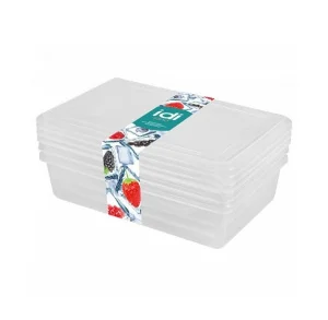 Набор контейнеров для заморозки продуктов "Asti" 3шт 0,75л прямоугольные прозрачные 221100801/00 *1/13