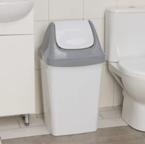 Контейнер д/мусора пласт. с плавающей крышкой 50л 733х401х350мм "СВИНГ" мраморный 1155585 *1