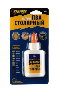 Клей столярный Секунда на индивидуальном блистере "403-073" 60 гр