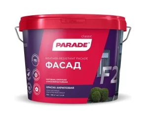Краска акриловая Parade F20 фасадная матовая База А 9л