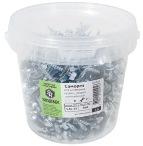 Саморез для крепления кровли, сверло, цинк 5,5х 19 ведро - 300 шт. SteelRex