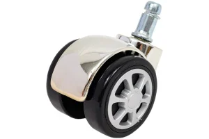 Колесо мебельное поворот. обрезин.пластик, хром, штифт М11, D50, б/т - пакет Tech-Krep 151216 *1