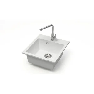 Мойка иск. камень белая матовая 500x500x175мм 42/G31 (Agata)