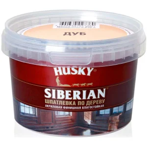 Шпаклевка по дереву Husky дуб -20С° 0,4кг. *1/12