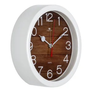 Часы-будильник "Дерево" кварц d=15см, корпус белый Рубин В4-039 *1