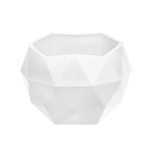 Кашпо д/цветов пласт. "Топаз" 0,45л Белый КШ-9110 (ВМС) *1/27