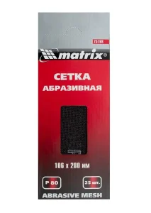 Сетка абразивная P80 106х280мм уп-25шт Matrix 75168 *1