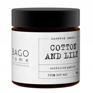 Свеча ароматическая в стекле 88гр Хлопок и лилия BHP0306 BAGO home *1