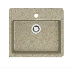 Мойка иск. камень песочная глянцевая "Джеки" 570х505х200мм Granit Z9Q5 (Bergg) *1