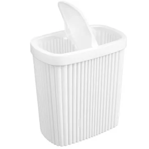 КОНТЕЙНЕР ДЛЯ МУСОРА С ПЛАВАЮЩЕЙ КРЫШКОЙ "VELVET" 5,9Л 225х140Х253ММ (Белый)