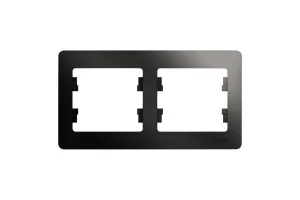 Рамка 2-м "Glossa" горизонт. антрацит SE GSL000702