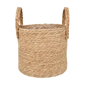 Кашпо плетеное "Кения" 265х265х220мм цилиндр с ручками (Natural House) *1