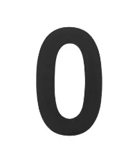 Цифра "0" самоклеящаяся FUARO SS304 (50х30) BL черный *6