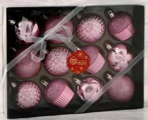 Набор украшений пластик 12 шт "Глэдис пироженки" d-6 см розовый   6536826