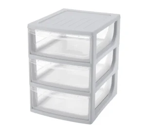 Органайзер, формат А5, 3 ящика, 19,5х25,4х26,4см (Светло-Серый) 433223730 *1