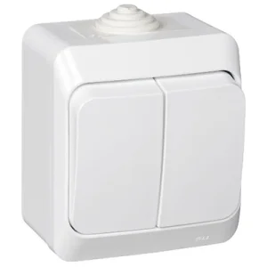 Выключатель 2-кл. ОП Этюд 10А IP44 10AX бел. SchE BA10-042B