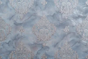 Обои горячего тиснения Артекс 10,05х1,06м Кружево/декор голубой 11144-04 *1/6
