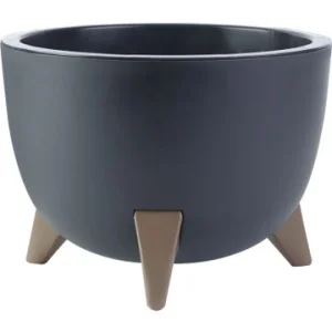 Кашпо д/цветов пласт. "Грация" 9,5л антрацит КШ-4191 (La Decoro) *1