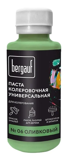 Паста колеровочная Bergauf 0,1л оливковая 68704