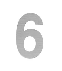 Цифра "6" самоклеящаяся FUARO SS304 (50х30) SSC сатинированный хром *6