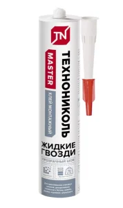 Клей монтажный (жидкие гвозди) ТЕХНОНИКОЛЬ MASTER универсальный акриловый прозрачный шов 280мл 101031 *1