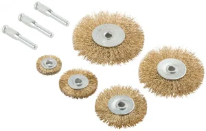 Корщетки со штифтом, набор 5 шт (колеса 25, 38, 50, 63, 75 мм) Mos 38570М *1