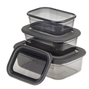 Набор ёмкостей для продуктов РЕСПЕКТ (0,4л+0,7л+1,2л) графитовый М1264