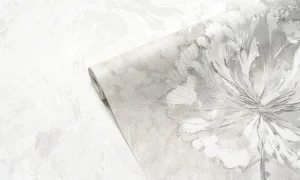 Обои компакт-винил Sonya 286615 1,06х10м цветы серые