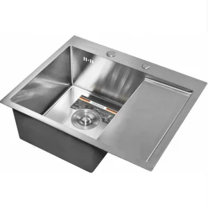 Мойка для кухни врезная GERHANS RK35848-L 580х480х220х0,3 мм с сифоном (5)