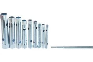 Набор ключей трубчатых торцевых, 6-22 мм, вороток, оцинкованные, 9 шт.// Sparta