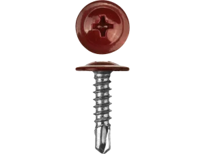 Саморез с прессшайбой, сверло, для крепления металла RAL3005 4,2х16 уп. - 20 шт. SteelRex
