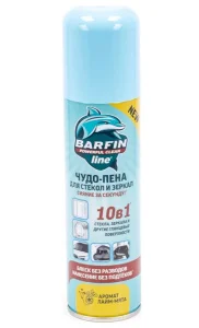 Чудо-пена для мытья окон, стекол и зеркал BARFIN с ароматом лайм-мята 140мл *1/12
