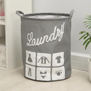 Корзина для белья с ручкой "Большая стирка" 35х45 см,  5414137