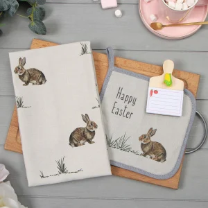 Набор подарочный "Happy Easter" полотенце 40х73см, прихватка 19х19см, магнит 11х7см 10145539