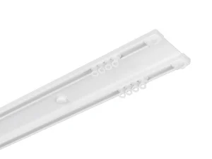 Карниз алюминиевый D-6 Премиум (A) 2-х рядный, 3,0м, Белый