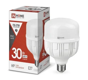 Лампа Е27 цилиндр 30Вт 4000К нейтр. бел. E27 2850лм 230В LED-HP-PRO (In Home) *1