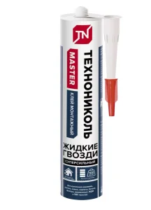 Клей монтажный (жидкие гвозди) ТЕХНОНИКОЛЬ MASTER Суперсильный акриловый белый 280мл 101033 *1