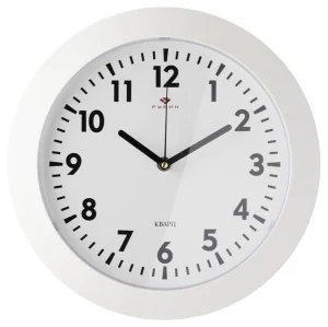 Часы настенные "Классика" d=31см корпус белый Рубин 3125-001 *1