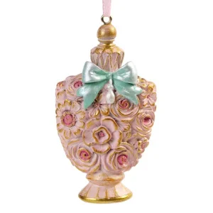 Украшение новогоднее подвесное Розовые духи из полирезины 4.5х2х7.5см 77833 *1