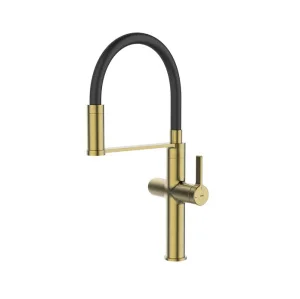 Смеситель д/кухни одноруч. "Ikon" с гибким изливом и с подкл фильтра пит воды матовое золото IKNMGFFi05 (Iddis) *1