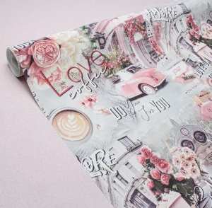 Обои компакт-винил My Way 58812 1,06х10м город розовые