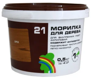 Морилка ВДАК Радуга 21 орех 0,5кг *1/8