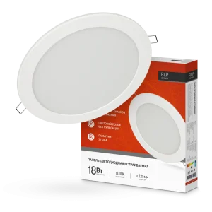 Светильник светодиодный RLP 18Вт 4000К IP40 1080лм 230В 225мм круглый встраив. панель бел. 469061200